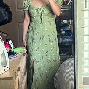 Floral Green Dress
